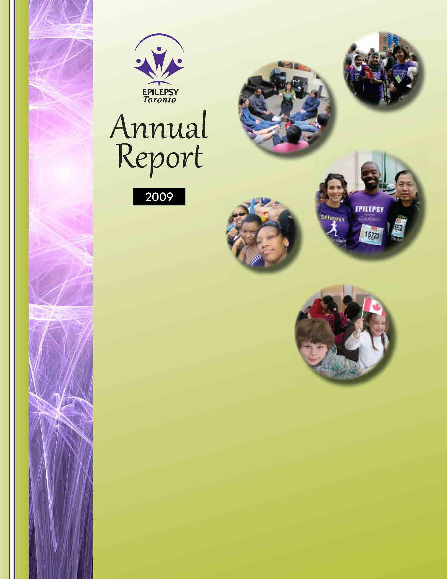 Epilepsy Toronto 2009 Annual Report cover page