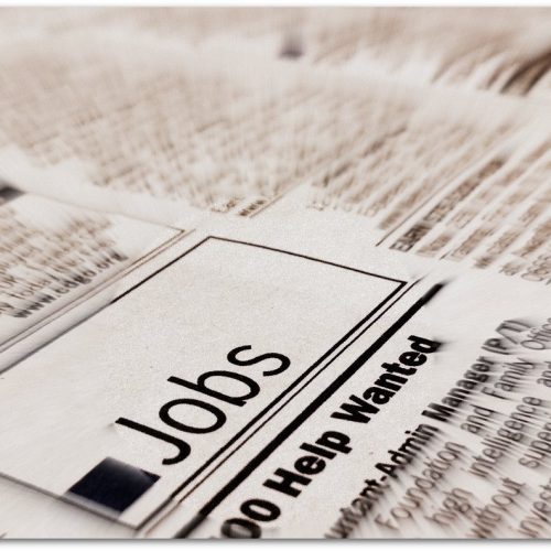 job stock image job section in newspaper