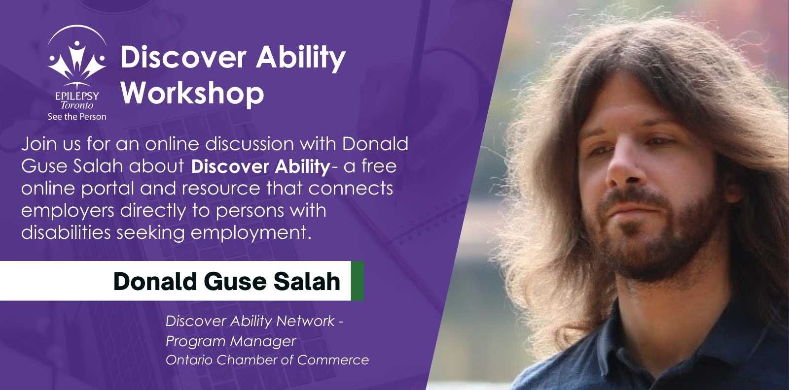 Discover-Ability-Workshop-Donald-Guse-Salah-1 Guest speaker Donald Guse Salah