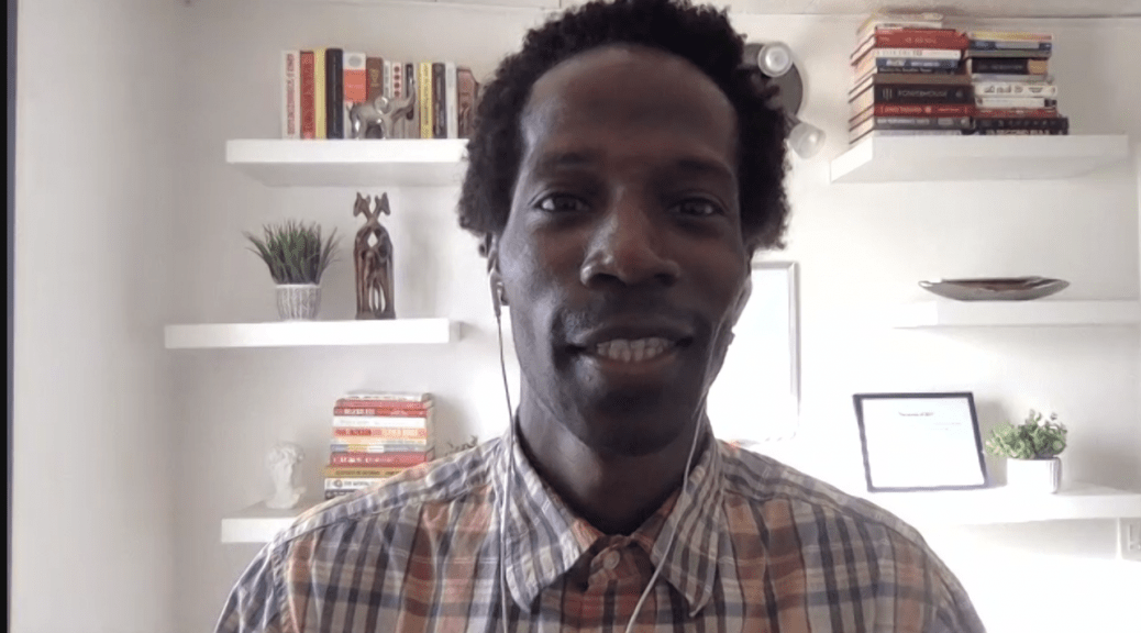 Screen capture of Arthur from his video