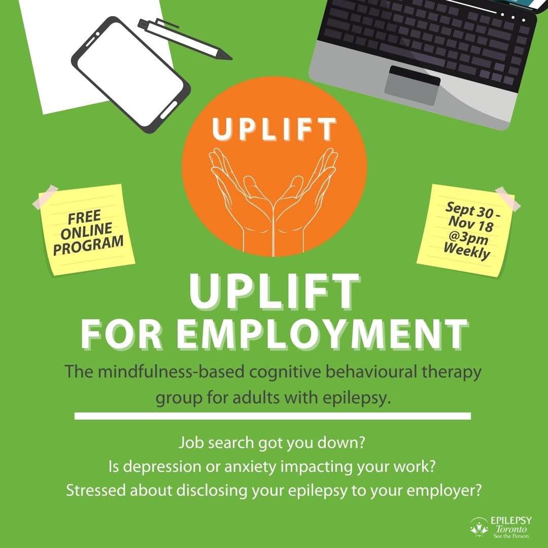 UPLIFT logo with two hands together and open, a laptop, paper, pen and mobile.