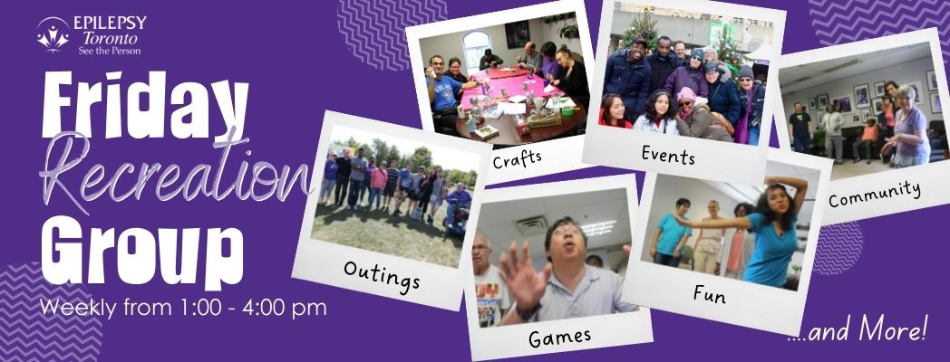 photos of people playing games, doing crafts and groups smiling at the camera