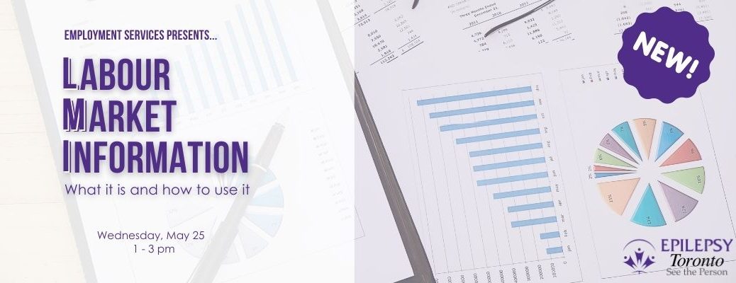 image with graphs and title labour market information