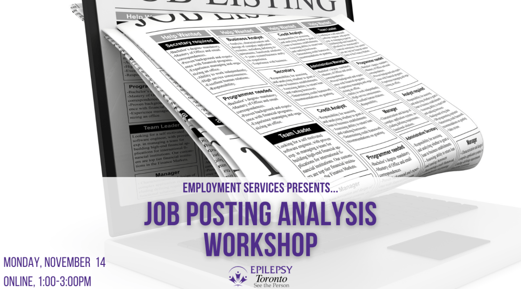 image of a computer with job postings on the screen and coming out of the screen