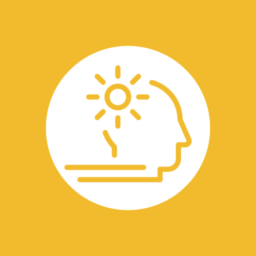 yellow image of a face with a sun