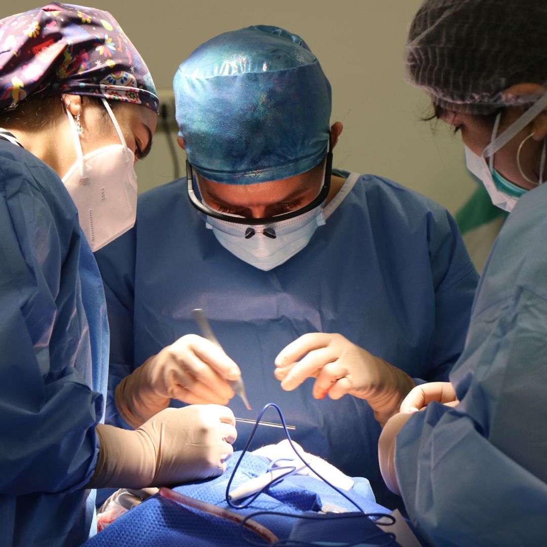 Surgery Medical professionals if full PPE perform surgery
