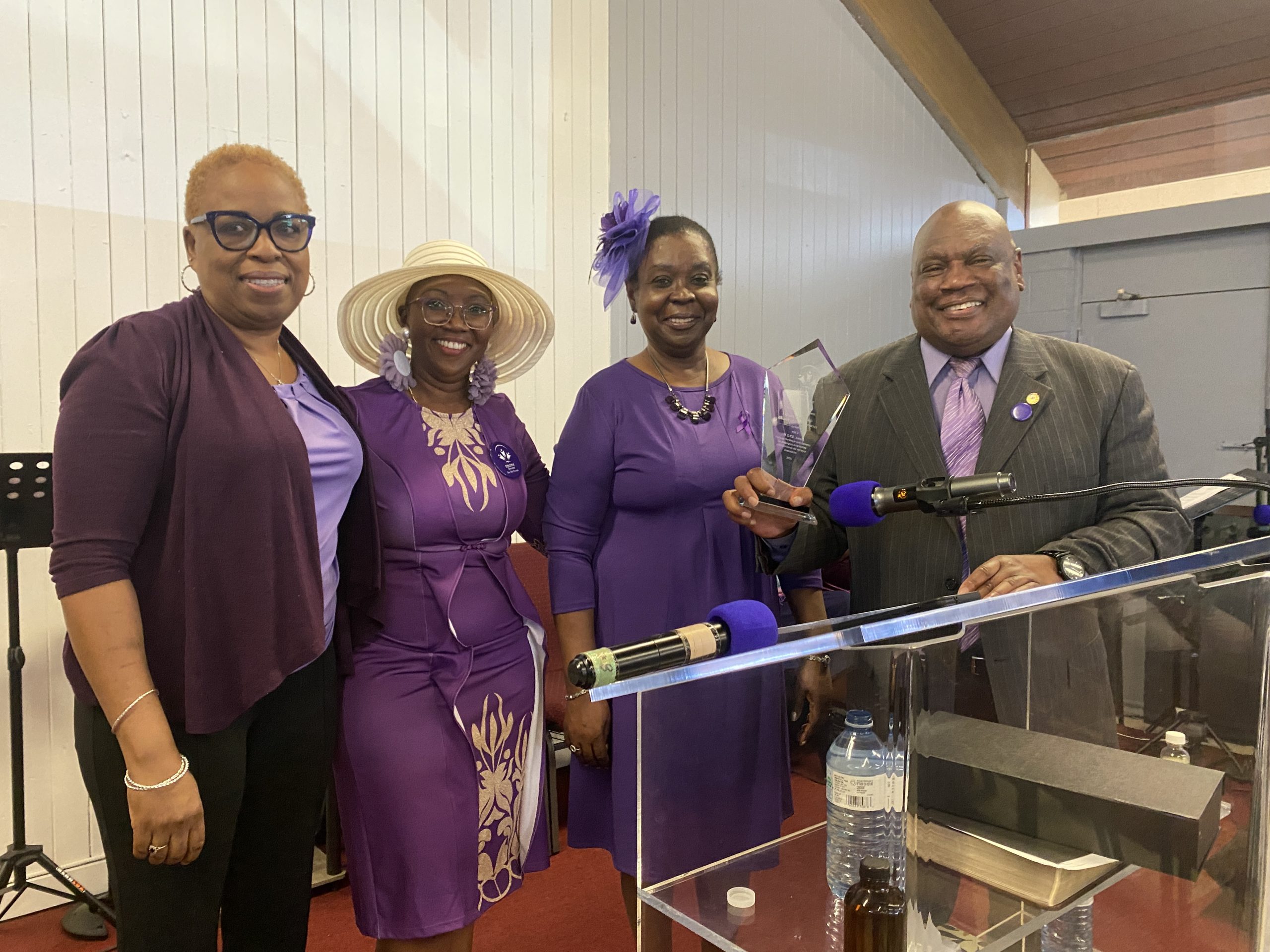 Purple Day Church HOPE Award Grace Fellowship Church, Celebrating Purple Day, Epilepsy Awareness day, Church celebration, All dress in Purple clothes, Award ceremony.